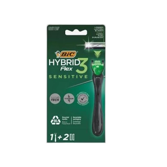БРИТВА HYBRID3 ЗЕЛЕНЫЙ FLEX SENSITIVE