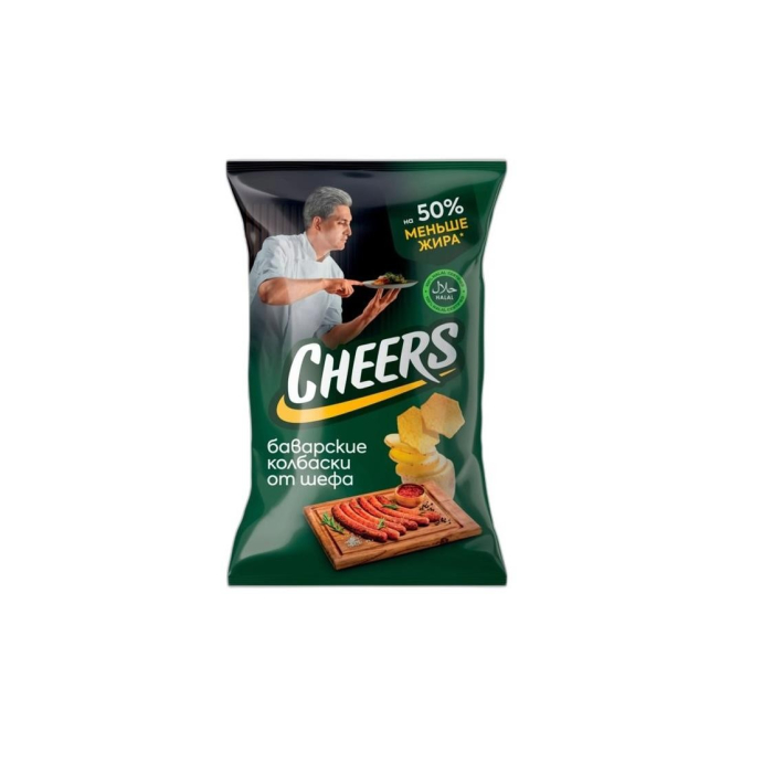 ЧИПСЫ CHEERS БАВАРСКИЕ КОЛБАСКИ 210ГР