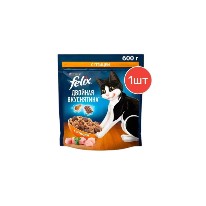 КОРМ FELIX С ПТИЦЕЙ 600Г