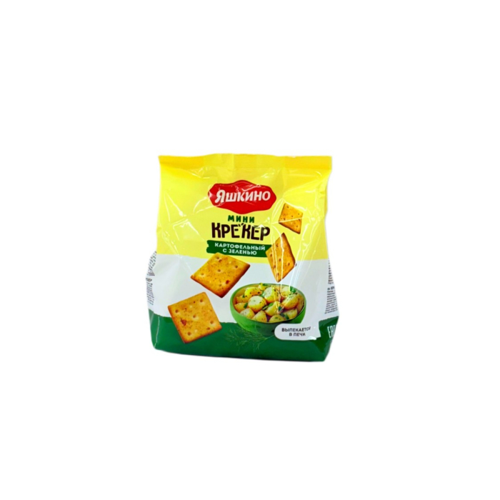 YASHKINO MINI KREKER YASHIL O'SIMLIKLAR BILAN 180G