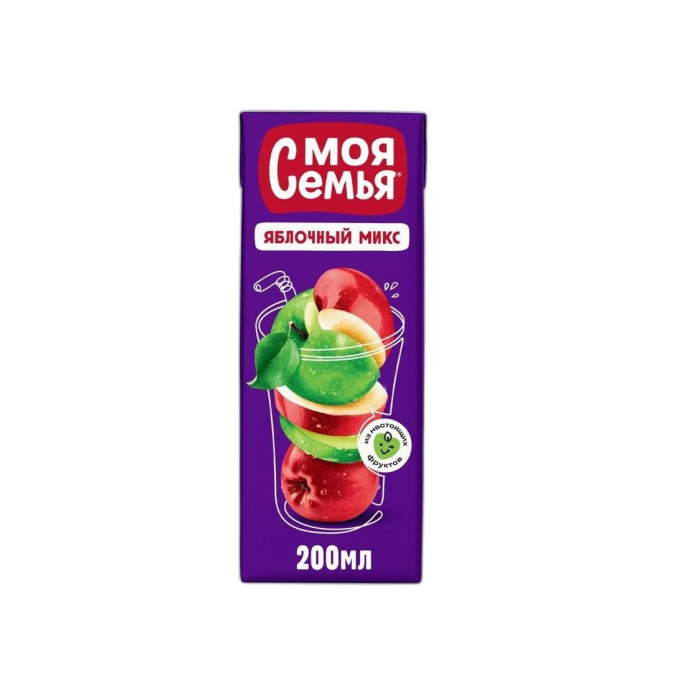 СОК МОЯ СЕМЬЯ ЯБЛОЧНЫЙ МИКС 0,2Л