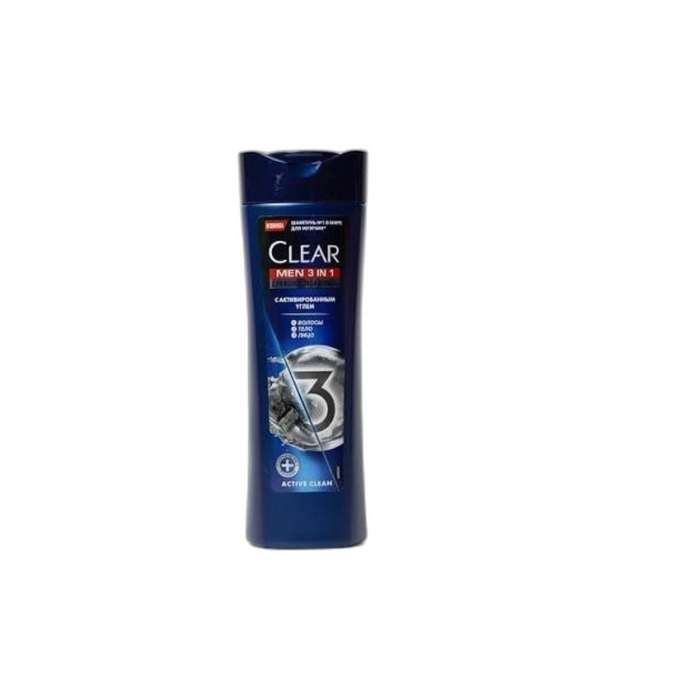 CLEAR MEN 3in1 С АКТИВИРОВАННЫМ УГЛЕМ  380мл