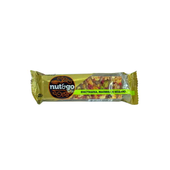 NUT&GO ФИСТАШКА, МАЛИНА,КЕШЬЮ 28ГР