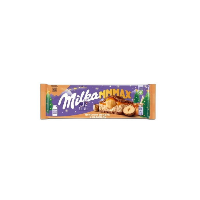 ШОК MILKA MMMAX ФУНДУК И КАРАМЕЛЬ 270ГР