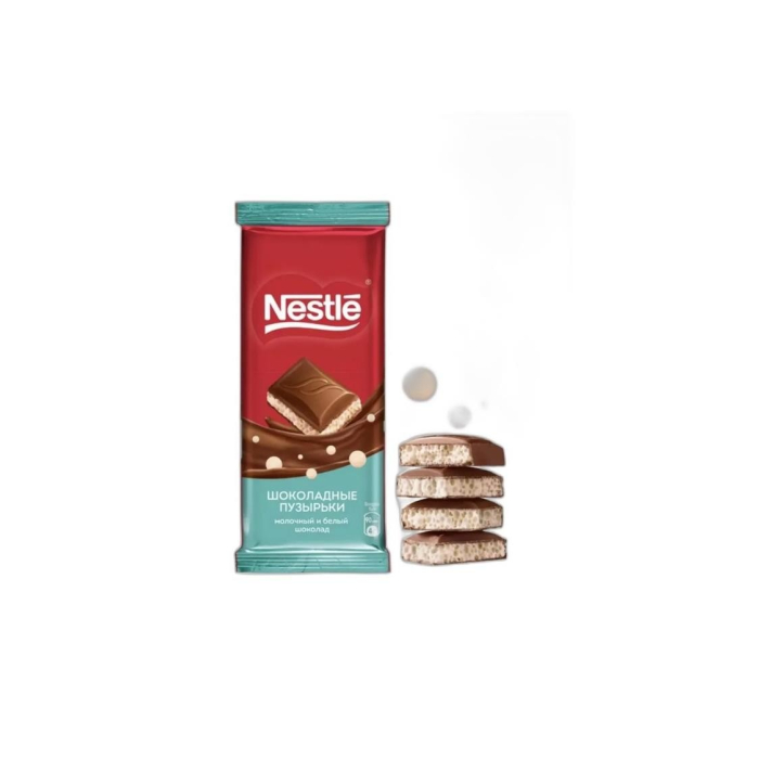 NESTLE ШОКОЛАДНЫЙ ПУЗЫРЬКИ И МОЛОЧНЫЙ 75 ГР