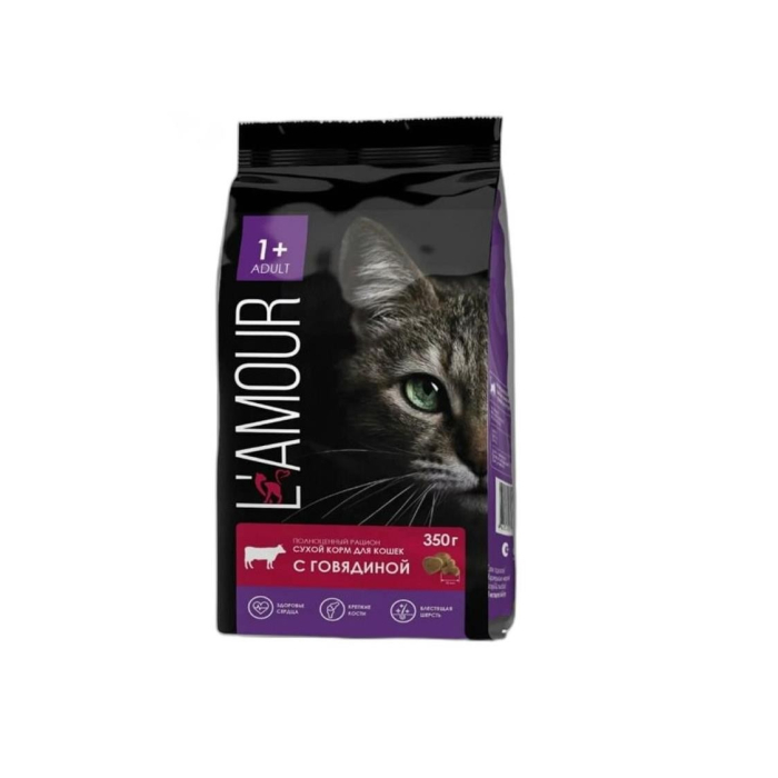 LAMOUR СУХОЙ КОРМ ДЛЯ КОШЕК 350ГР