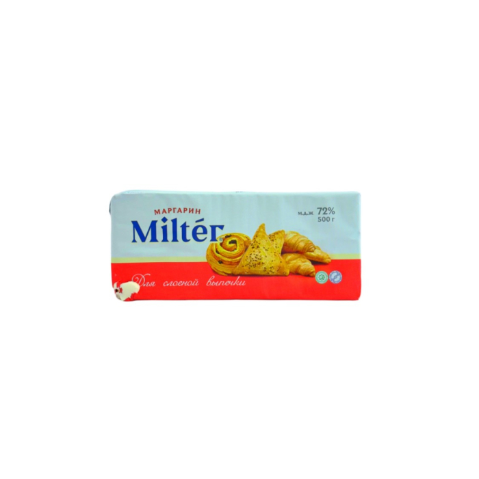 МАРГАРИН MILTER ДЛЯ СЛОЕНОЙ 72% 500ГР