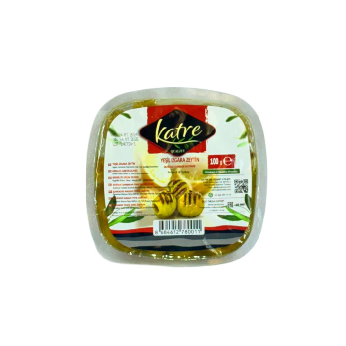 KATRE ЗЕЛЁНЫЙ ОЛИВКИ БЕЗ КОСТОЧКИ 100г