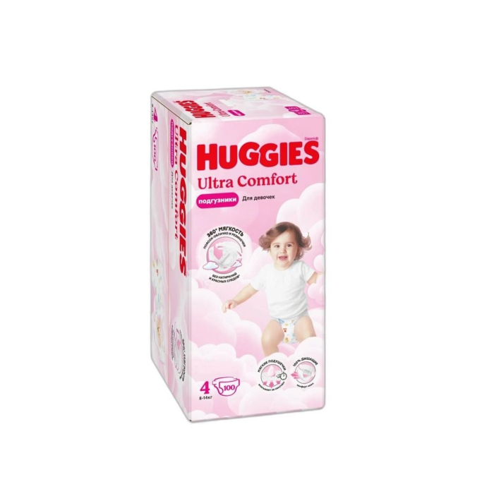 HUGGIES ULTRA COMFORT GIRL РАЗМЕР 4