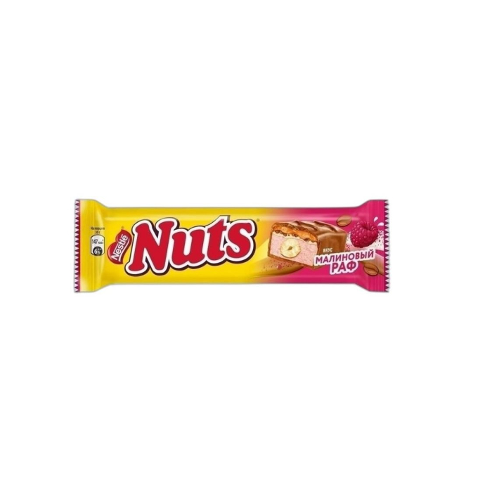 NESTLE NUTS МАЛИНОВЫЙ РАФ 60ГР