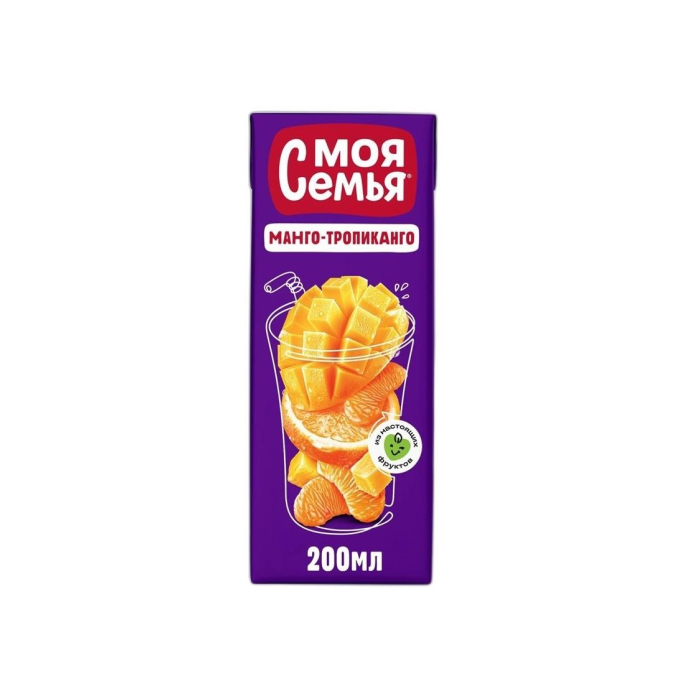 СОК МОЯ СЕМЬЯ МАНГО-ТРОПИКАНГО 0,2л