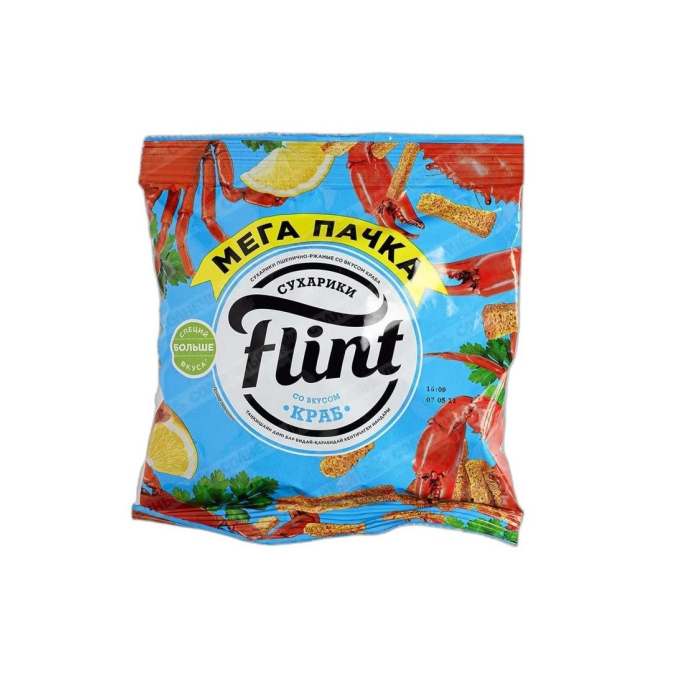 СУХАРИКИ FLINT КРАБ 100ГР