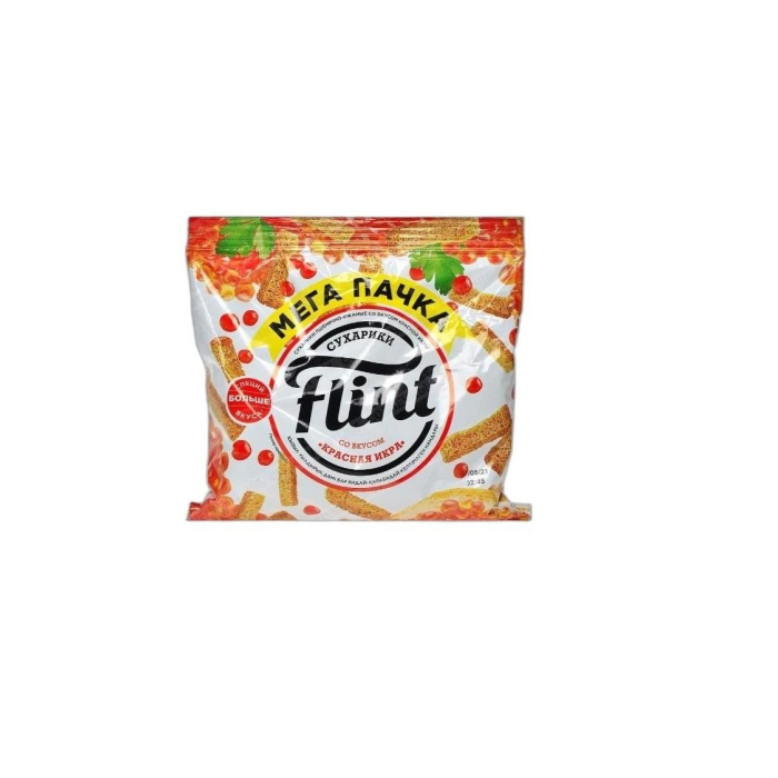 СУХАРИКИ FLINT КРАСНАЯ ИКРА 60ГР