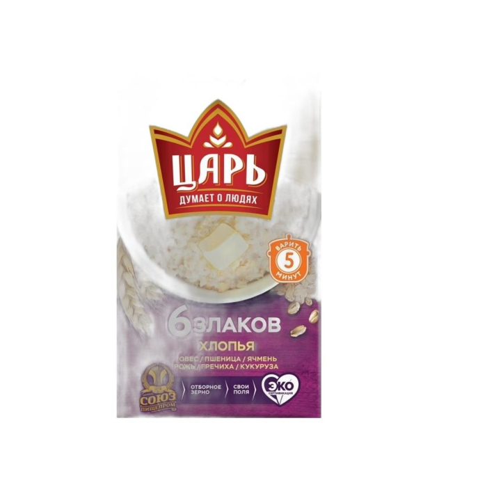 Царь 6-ти Злаков 400ГР Пакета