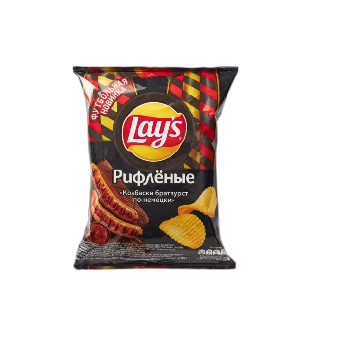LAYS РИФЛЁНЫЕ КОЛБАСКИ БРАТВУРСТ 105ГР