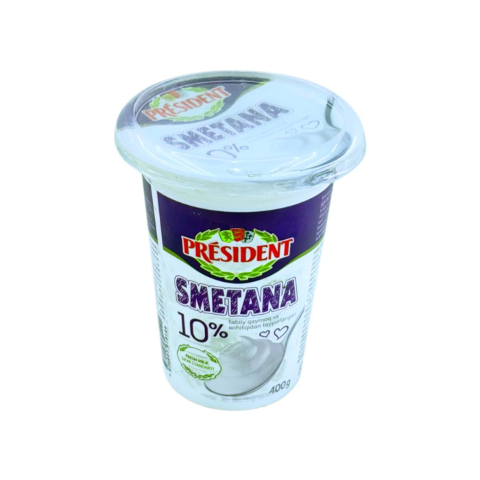 222 СМЕТАНА PRESIDENT 10% 400ГР