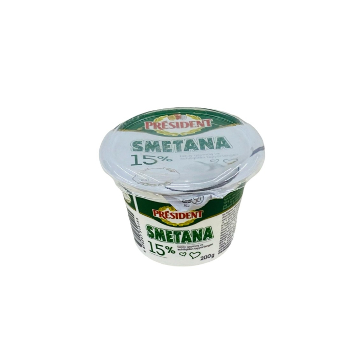 222 СМЕТАНА PRESIDENT 15% 200ГР