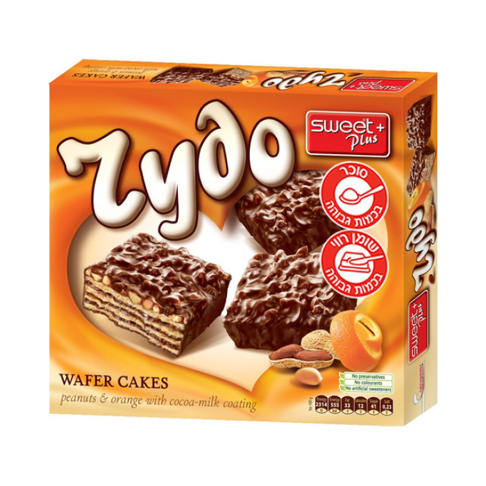 Chudo - waffle cake filled with peanut cream and oranges, coated with cocoa-milk 180 grams