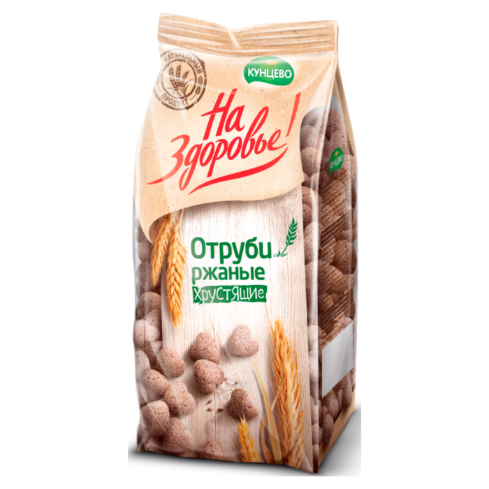 Отруби ржаные хрустящие Кунцево «На здоровье» 175 г