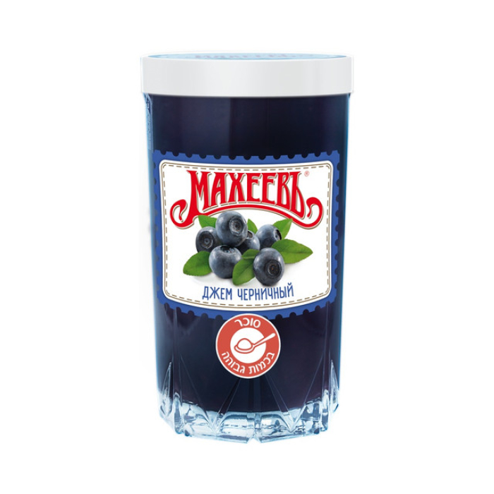 Blueberry jam in a glass 400 grams