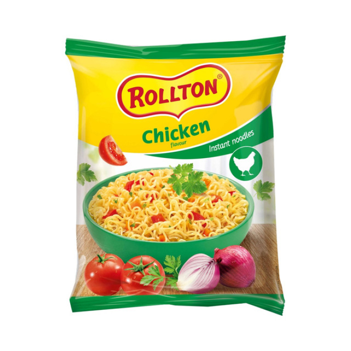 Rollton instant noodles chicken flavor 60 grams in a bag
