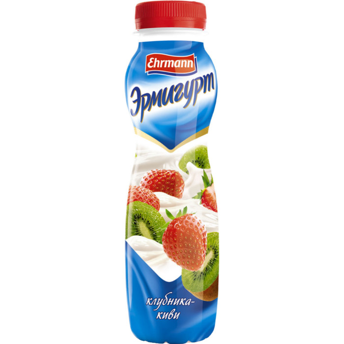 משקה יוגורט Ehrmann Ermigurt תות-קיווי 1.2% 290 גרם