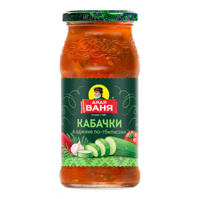 Zucchini in adjika Tbilisi style Dyadya Vanya 460 grams