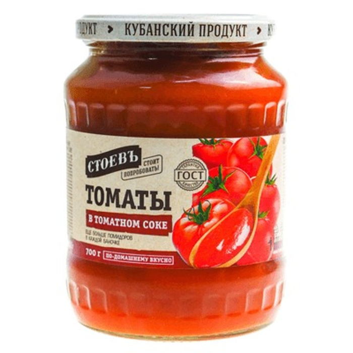 Томаты в томатном соке Стоевъ 720 г