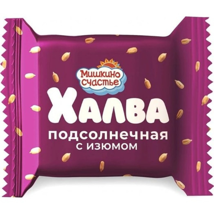 Халва подсолнечная Мишкино счастье с изюмом 250 г