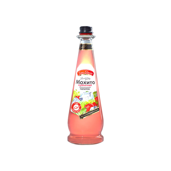 Kosher SAN SLAVIA sparkling drink Mojito Strawberry in glass 0.5 L 1/12 new