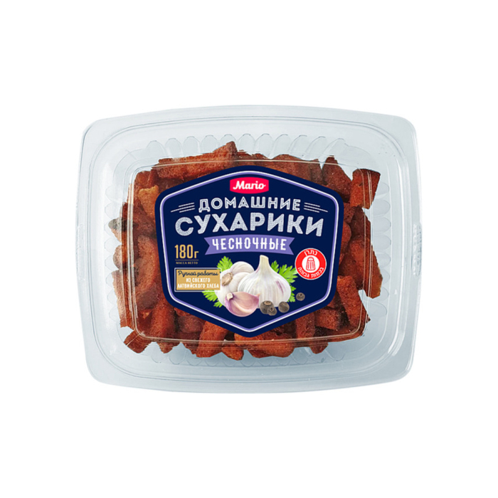 Fried croutons made from rye bread with garlic 180g 1/18 MARIO