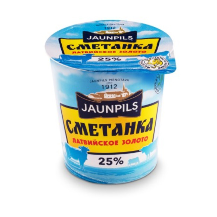 Sour cream Jaunpils gold Latvian 25% 350 grams