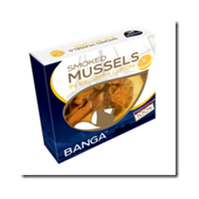 Smoked mussels in oil with lemon 120 grams BANGA