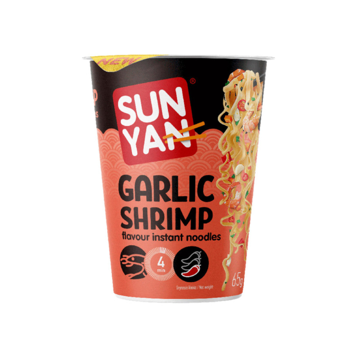 Wheat noodles with shrimp flavor
