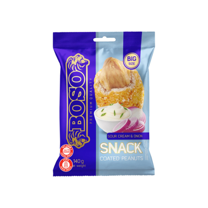 Peanuts coated with sour cream and onion flavor 190g 1/8 BOSO
