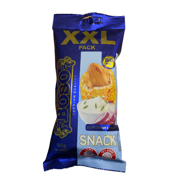 Арахис в глазури BOSO XXL со вкусом сметаны и лука 190 г