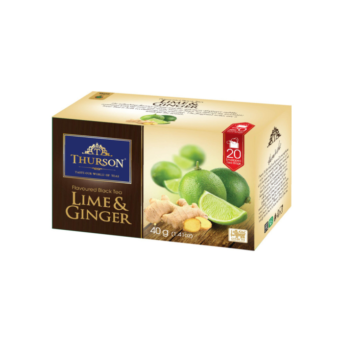 Black tea with lime and ginger flavor 40g THURSON