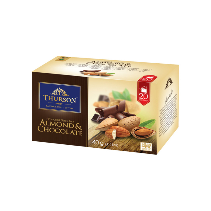 תה שחור בטעם שקדים ושוקולד 40גר  THURSON