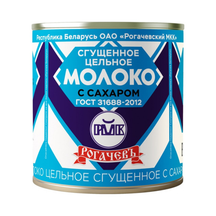 Sweetened condensed milk 8.5% with easy opening Rogachev 380 grams 1/30