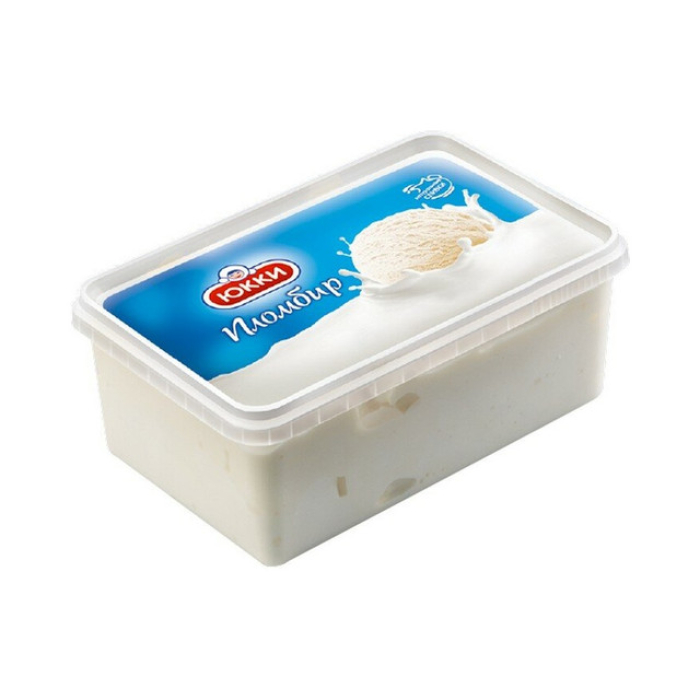 Premium family cream ice cream YUKKI in vanilla flavor 400 grams