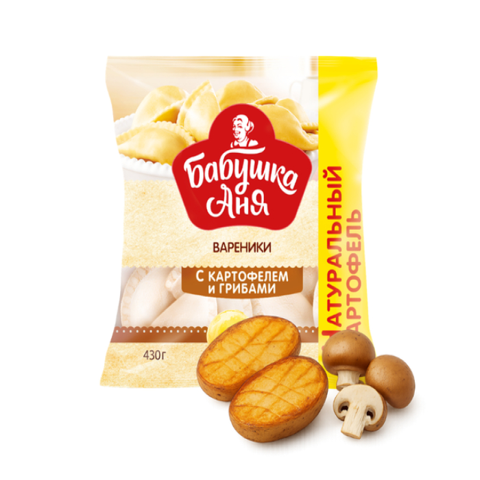 Dumplings with potato and mushroom filling frozen 450 g