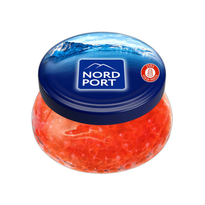 Имитированный красный икра Nord Port со вкусом лосося 230 грамм
