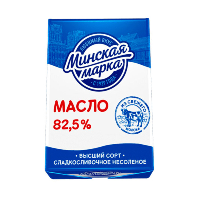 Масло Минская Марка без соли 82.5% 180 грамм