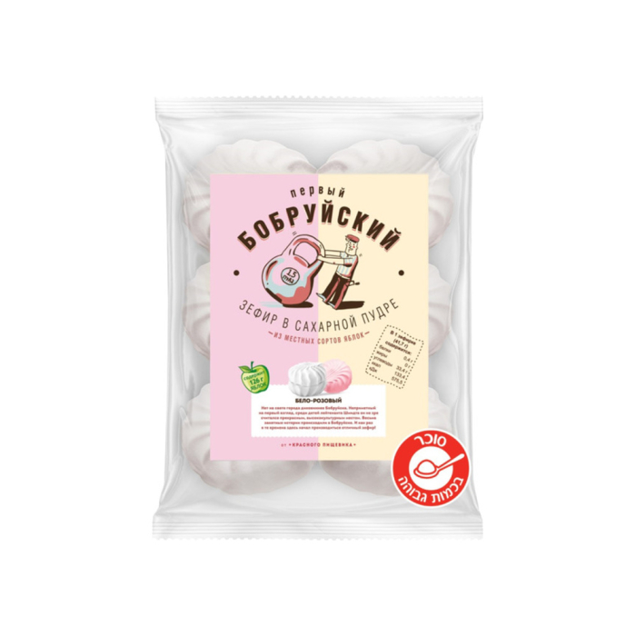 Зефир со вкусом ванили розово-белый
