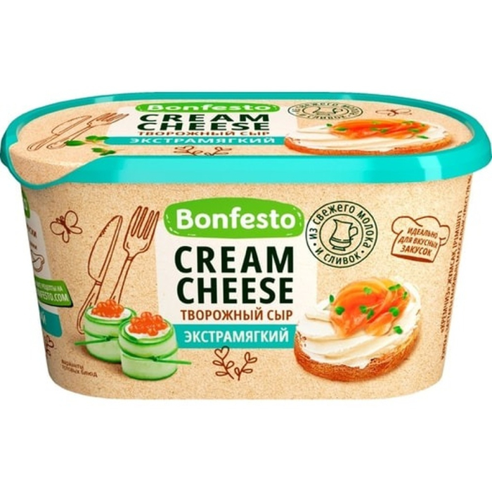 Сыр творожный Bonfesto Cream Cheese экстрамягкий 400 г