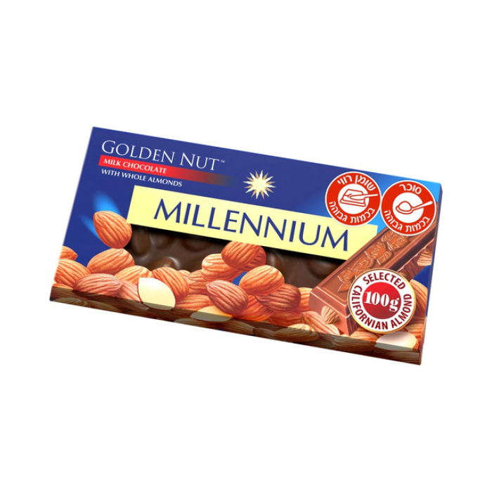 MILLENIUM GOLD milk chocolate with almonds 100 grams