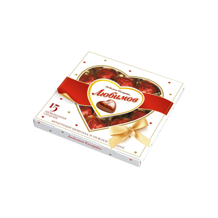 Bonbonniere "Millennium Viz Love" milk chocolate with nut praline 125 g
