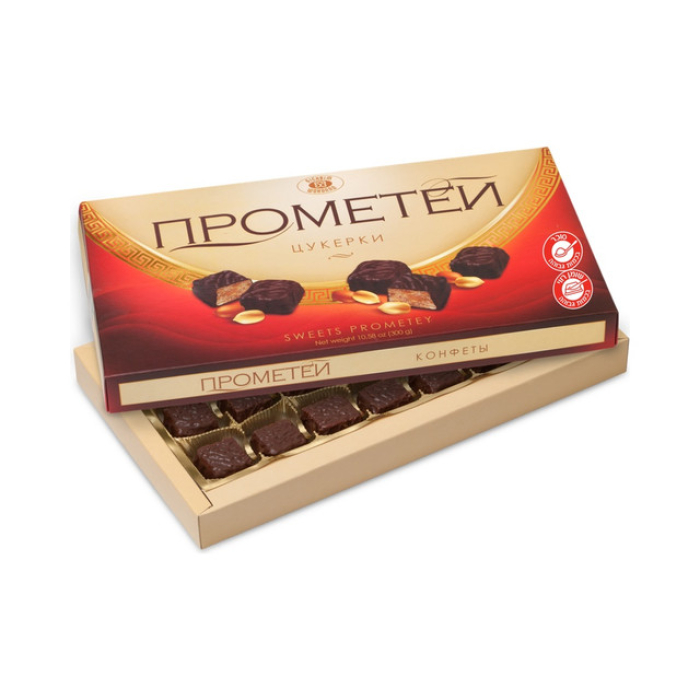 Bonbonniere "Prometai" chocolate candies with peanut filling 300 grams