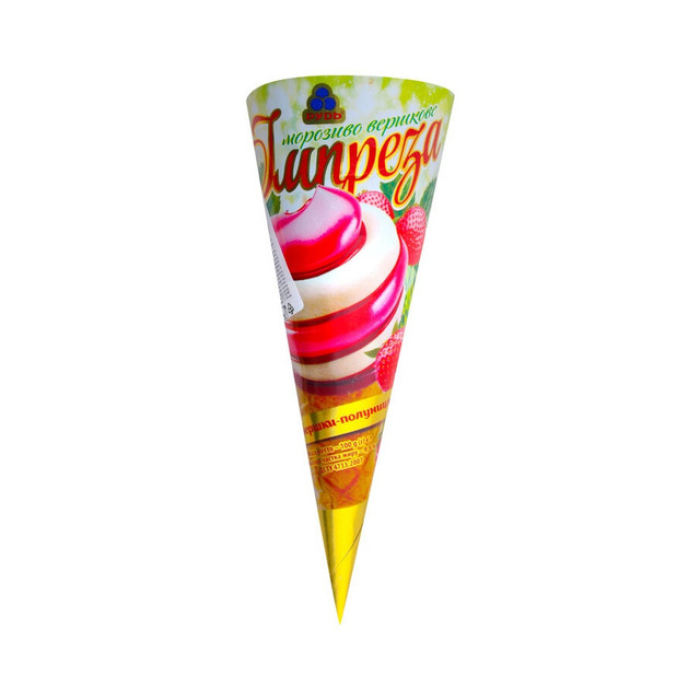 Vanilla and strawberry cream ice cream Tilon "Amperza" 100g RUD (24)