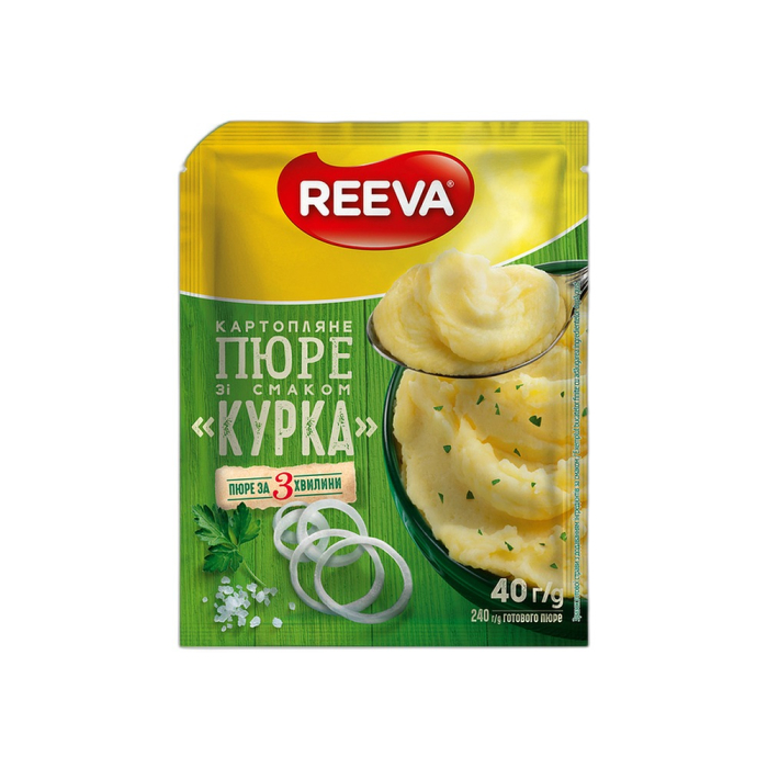Riva - instant mashed potatoes with chicken flavor in a 40 gram pouch